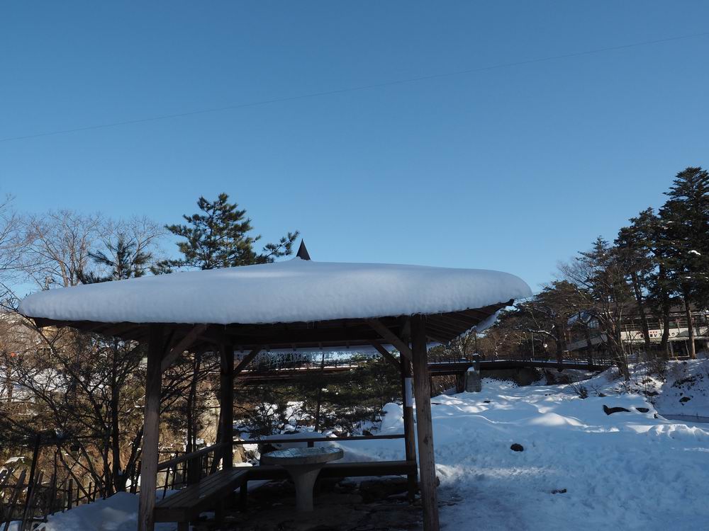 厳美渓の冬の景色の写真６