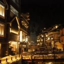 銀山温泉の夜の風景
