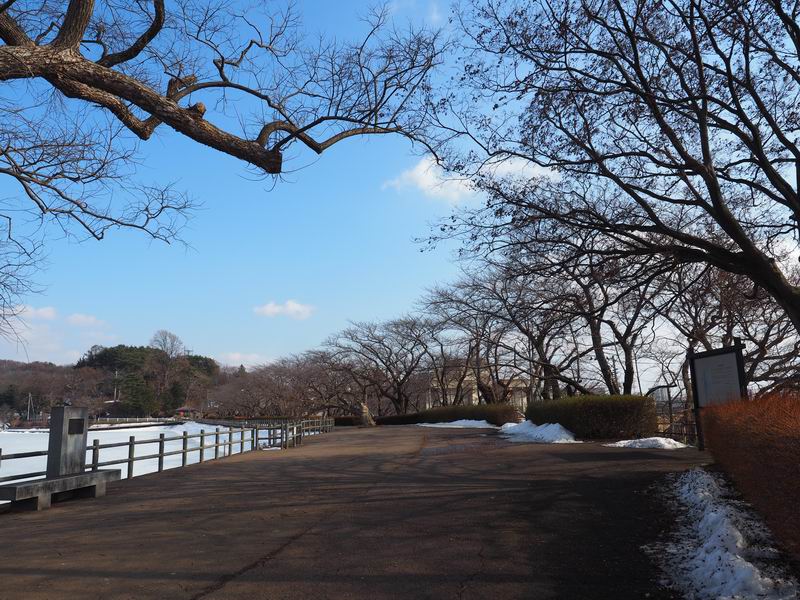 高松公園の桜が咲く前の風景写真