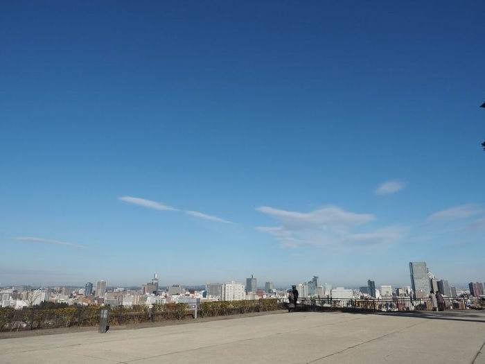 青葉城公園から見た仙台市内の風景写真