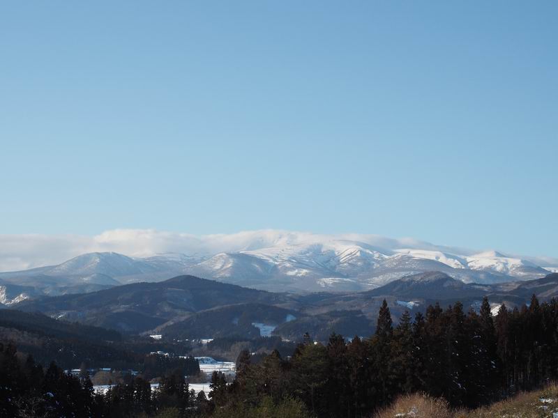 栗駒山の冬の風景