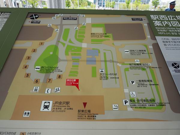 金沢駅西口のレイアウト図の写真