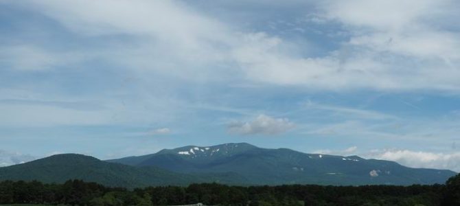 栗駒山の7月の夏の風景