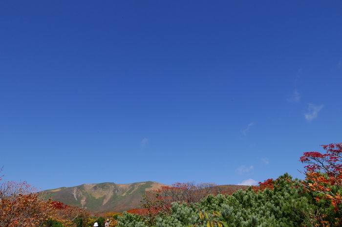 栗駒山の紅葉の風景写真