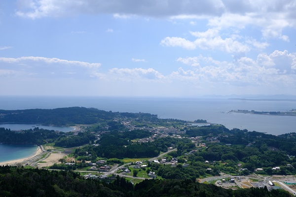 亀山展望台から見や気仙沼湾の風景写真