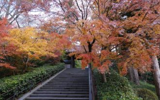 円覚寺の山門と紅葉