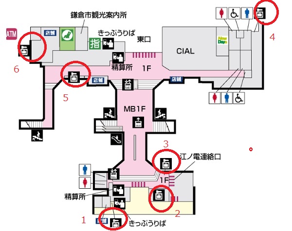 鎌倉駅の構内図